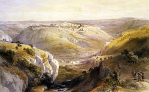 Jerusalem.View from the South from 'The Holy Land ' by David Roberts 1842. (Photo by Culture Club/Getty Images)